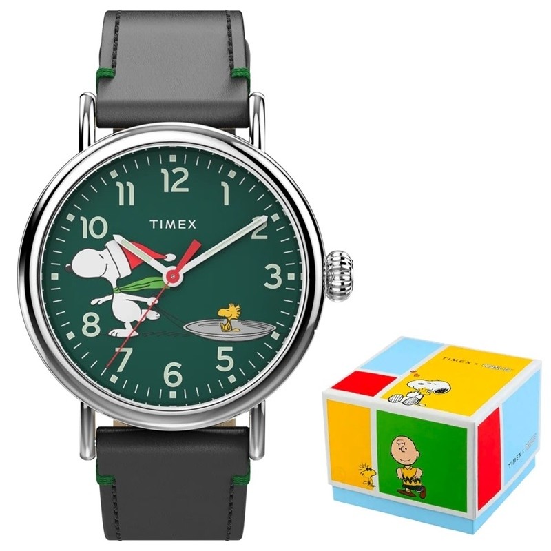 TIMEX Mod. PEANUTS COLLECTION - THE WATERBURY - Snoopy Woodstock Ice Skating - Special Pack TW2V60200